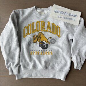 Vintage 90s University of Colorado Buffaloes Sweatshirt, CU Buffaloes Shirt Tee